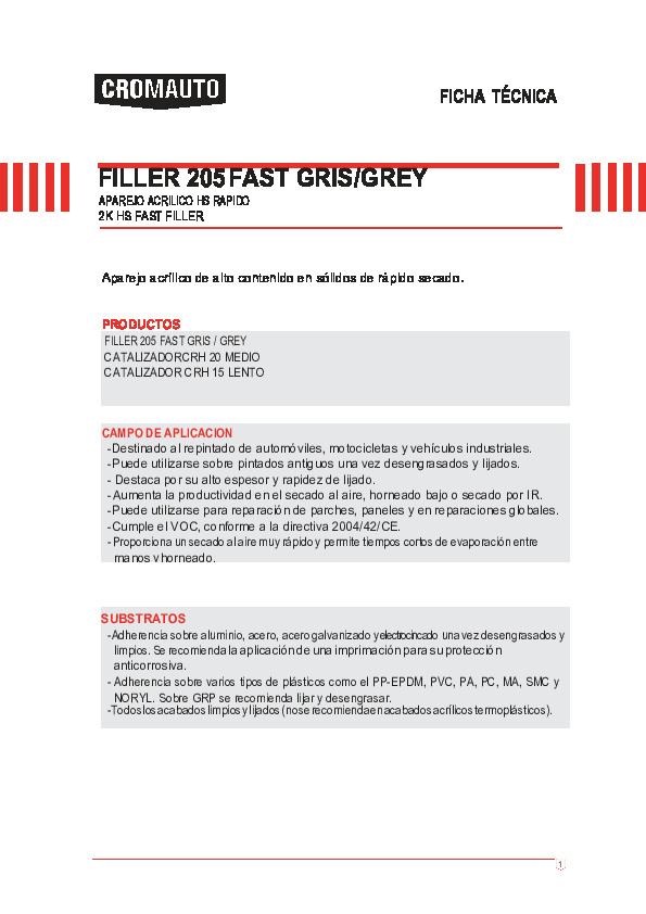 Filler 205 fast