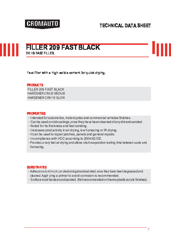 Filler 209 fast