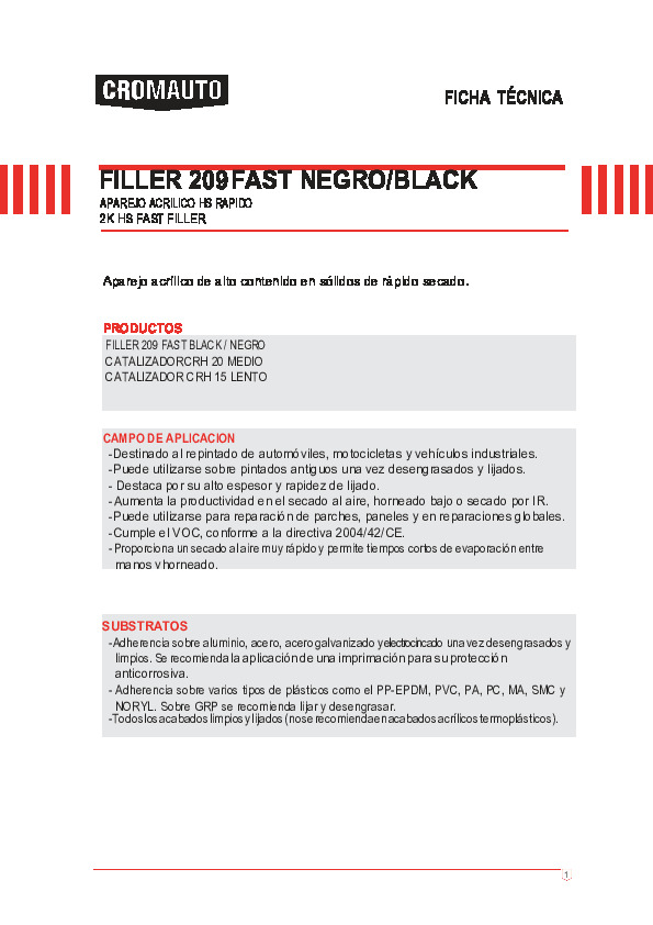 Filler 209 fast