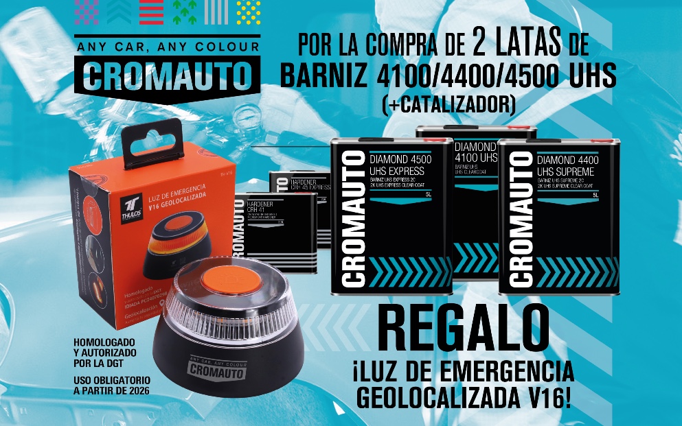 Promoción Cromauto: ¡Llévate una luz de emergencia geolocalizada V16 de regalo!